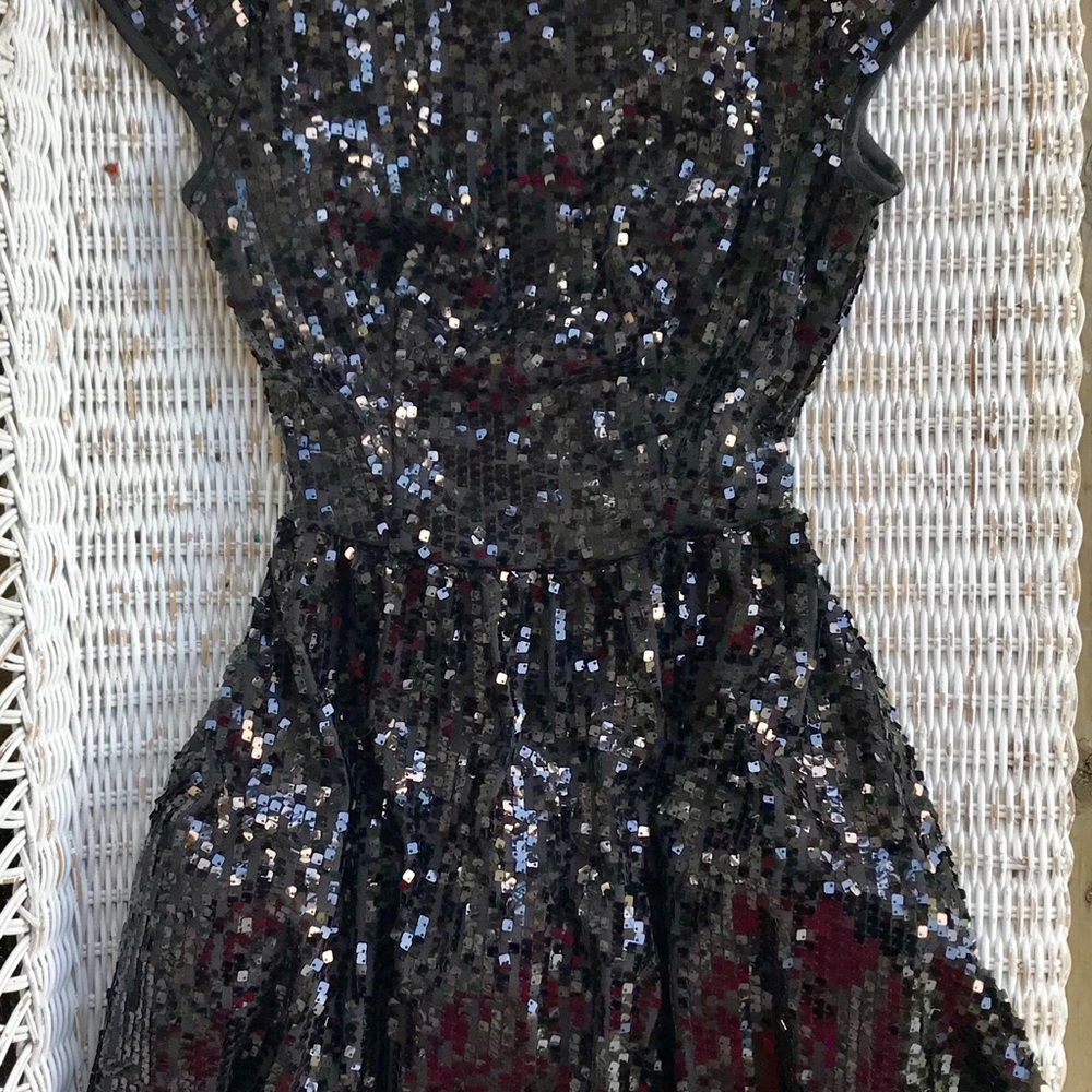 🆕 {Windsor} Black Sequin Party Mini Dress • Size 3 - Picture 2 of 9